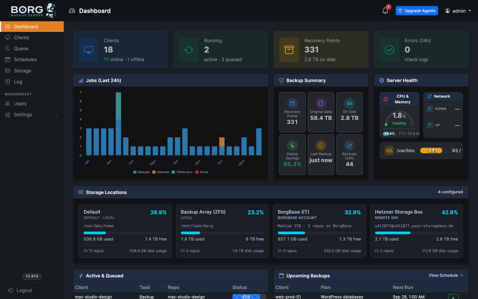 Borg Backup Server