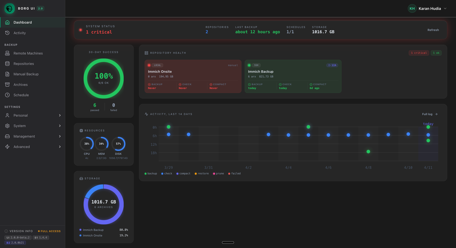 Borg UI