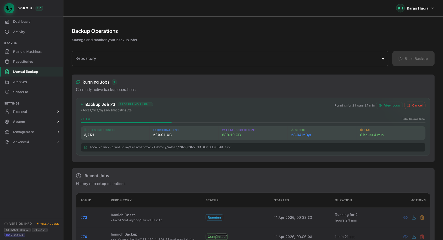 Borg UI