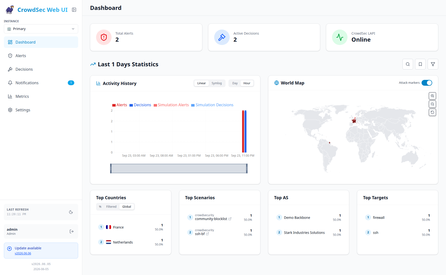 CrowdSec Web UI