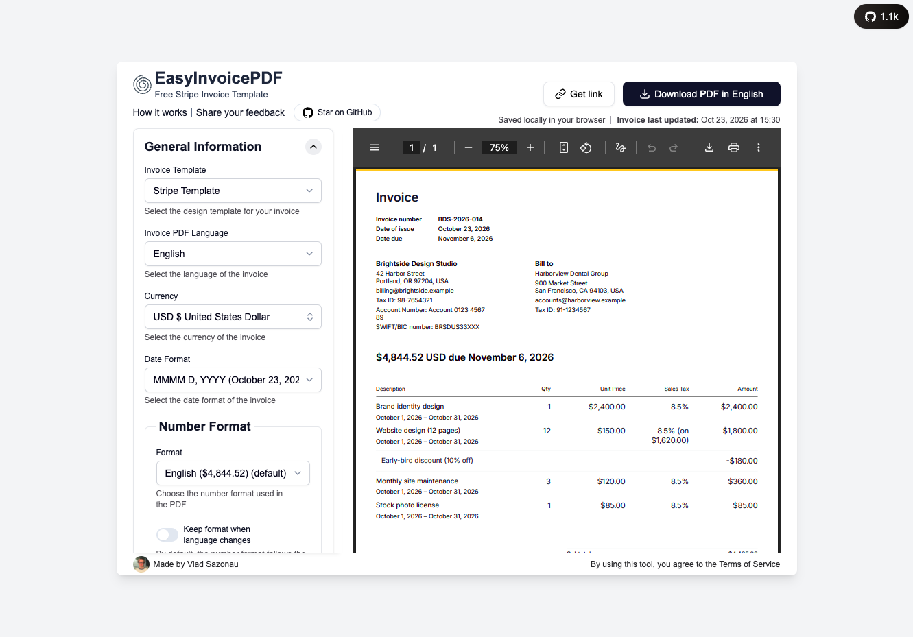 Easy Invoice PDF