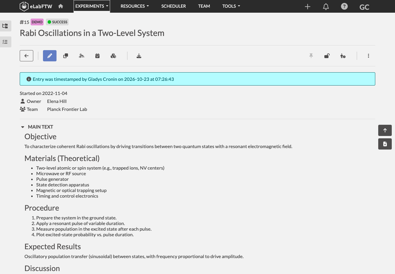 eLabFTW