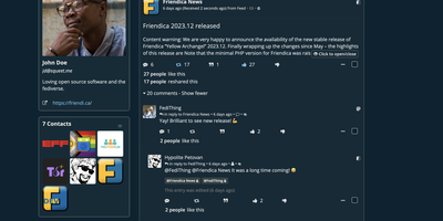 Friendica screenshot thumbnail