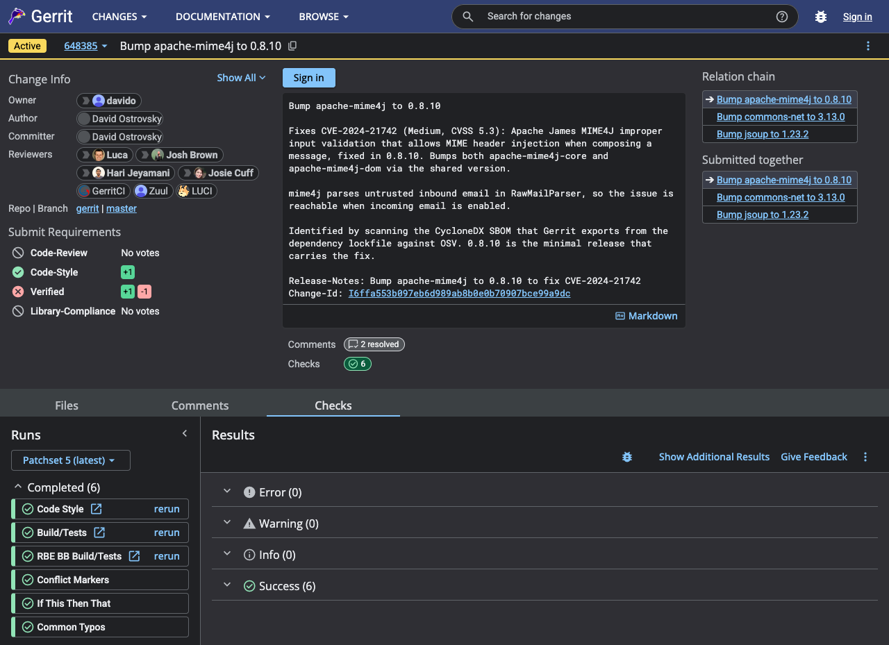 Gerrit Code Review