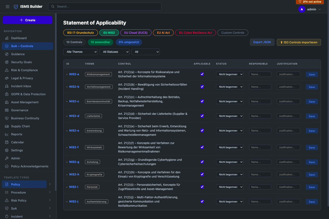 ISMS Builder