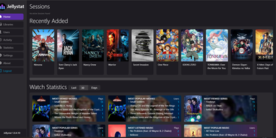 Jellystat screenshot thumbnail