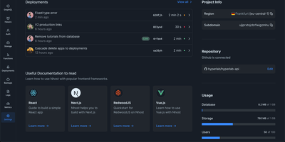 Nhost screenshot thumbnail