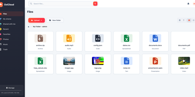 OxiCloud screenshot thumbnail