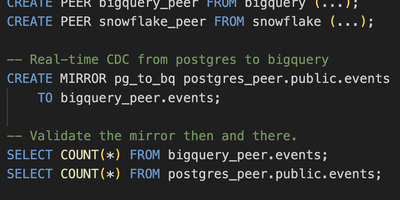 PeerDB screenshot thumbnail