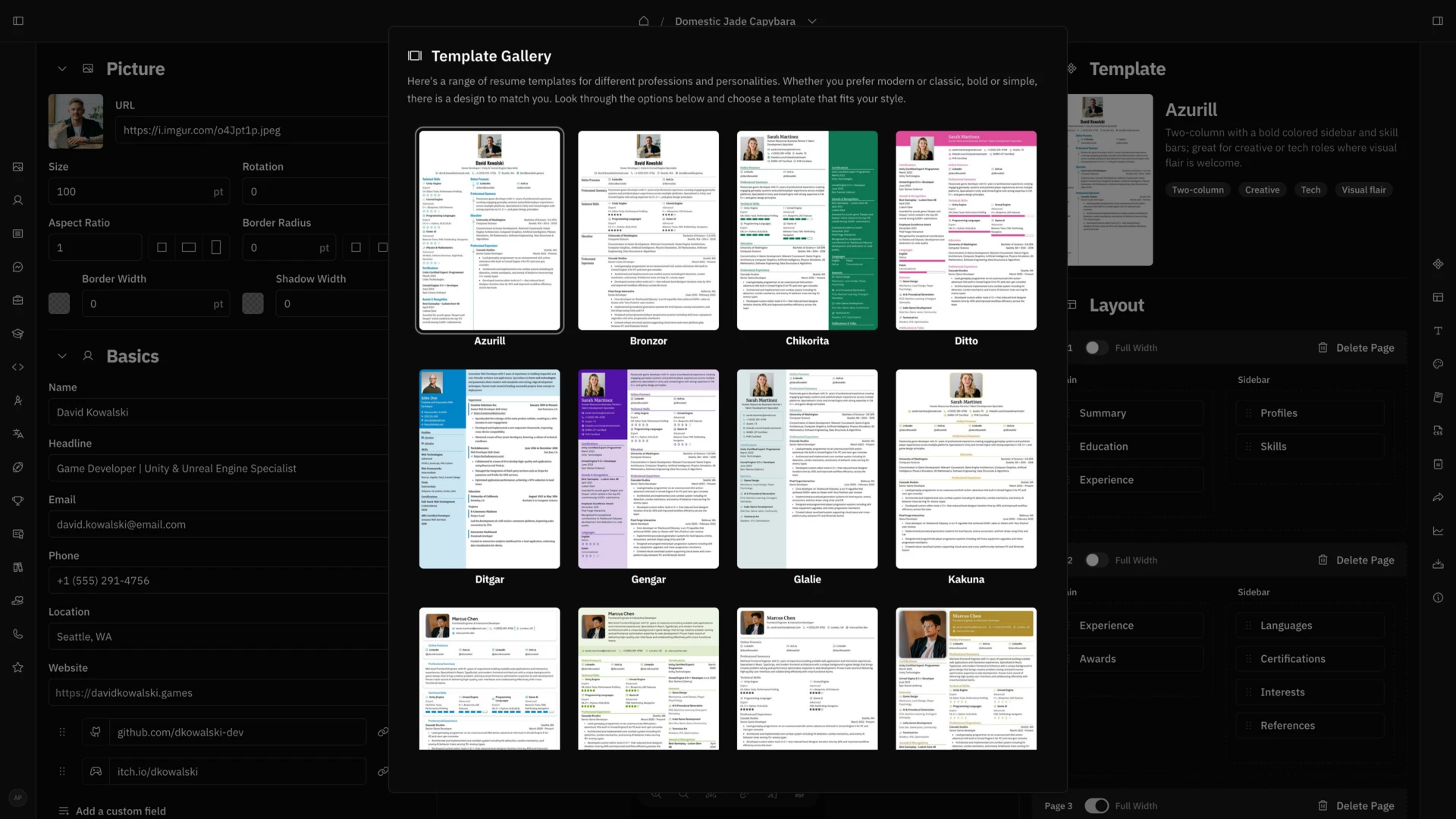 Reactive Resume