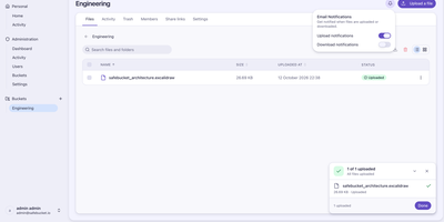 Safebucket screenshot thumbnail