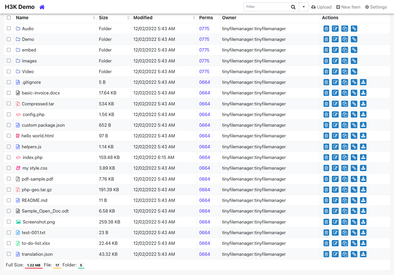 Tiny File Manager