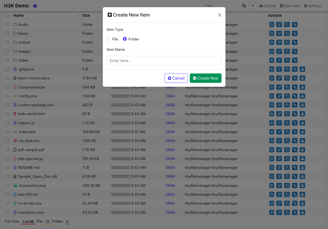Tiny File Manager