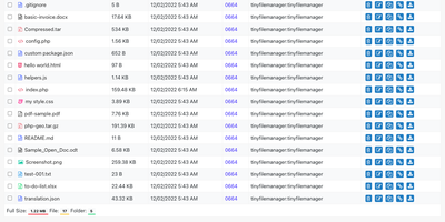 Tiny File Manager screenshot thumbnail