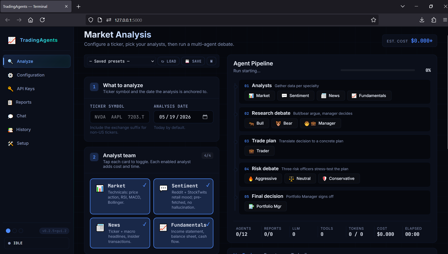 TradingAgents GUI