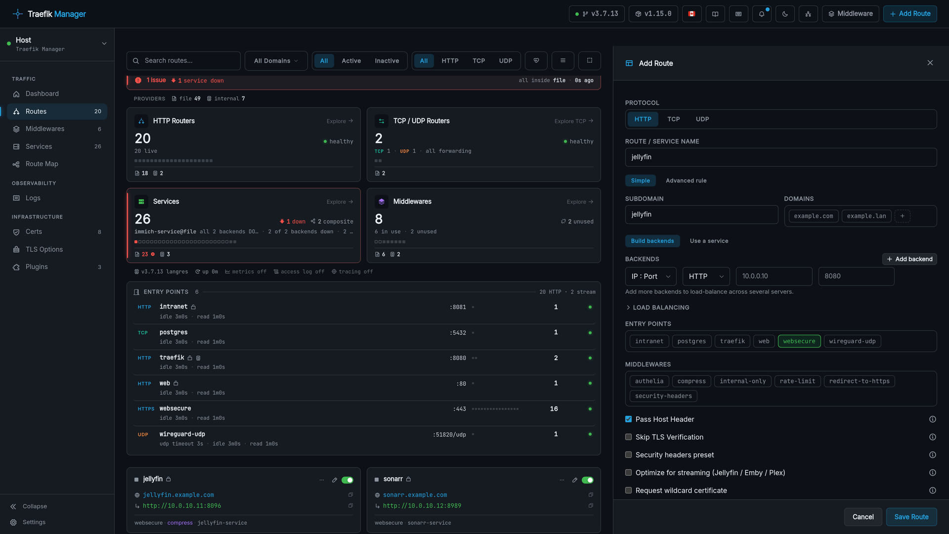 Traefik Manager