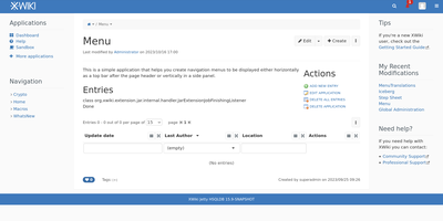 XWiki screenshot thumbnail